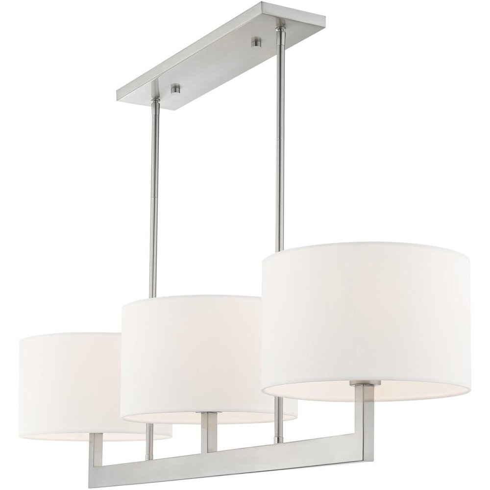 Three Light Dimmable Chandelier With Shades