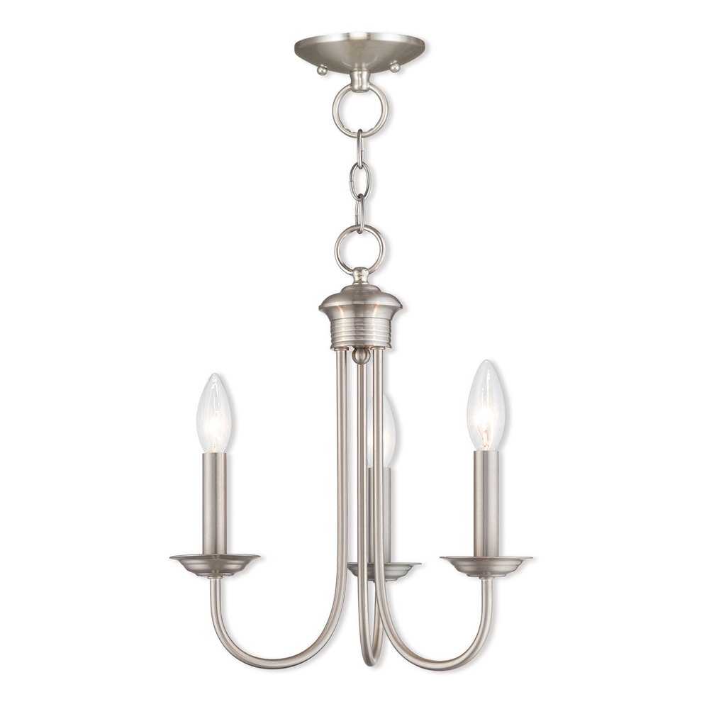 Three Light Dimmable Chandelier With Shades