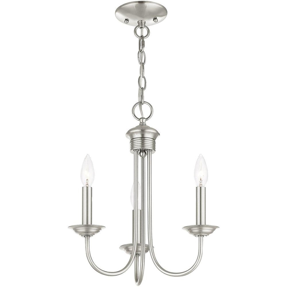 Three Light Dimmable Chandelier With Shades