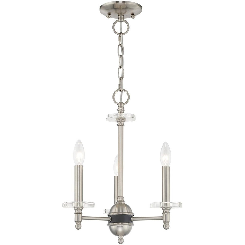 Three Light Dimmable Chandelier With Shades