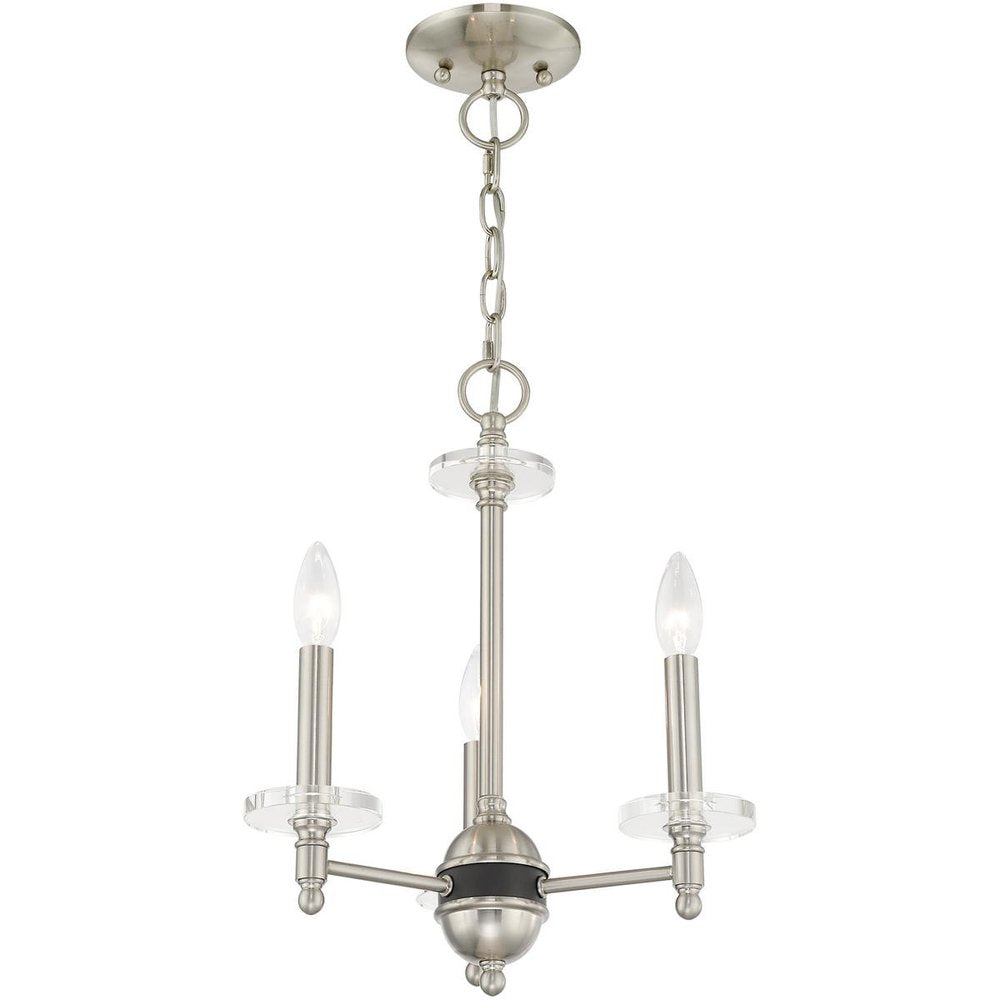 Three Light Dimmable Chandelier With Shades
