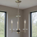 Three Light Dimmable Chandelier With Shades