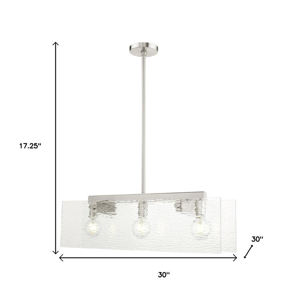Three Light Dimmable Chandelier With Shades