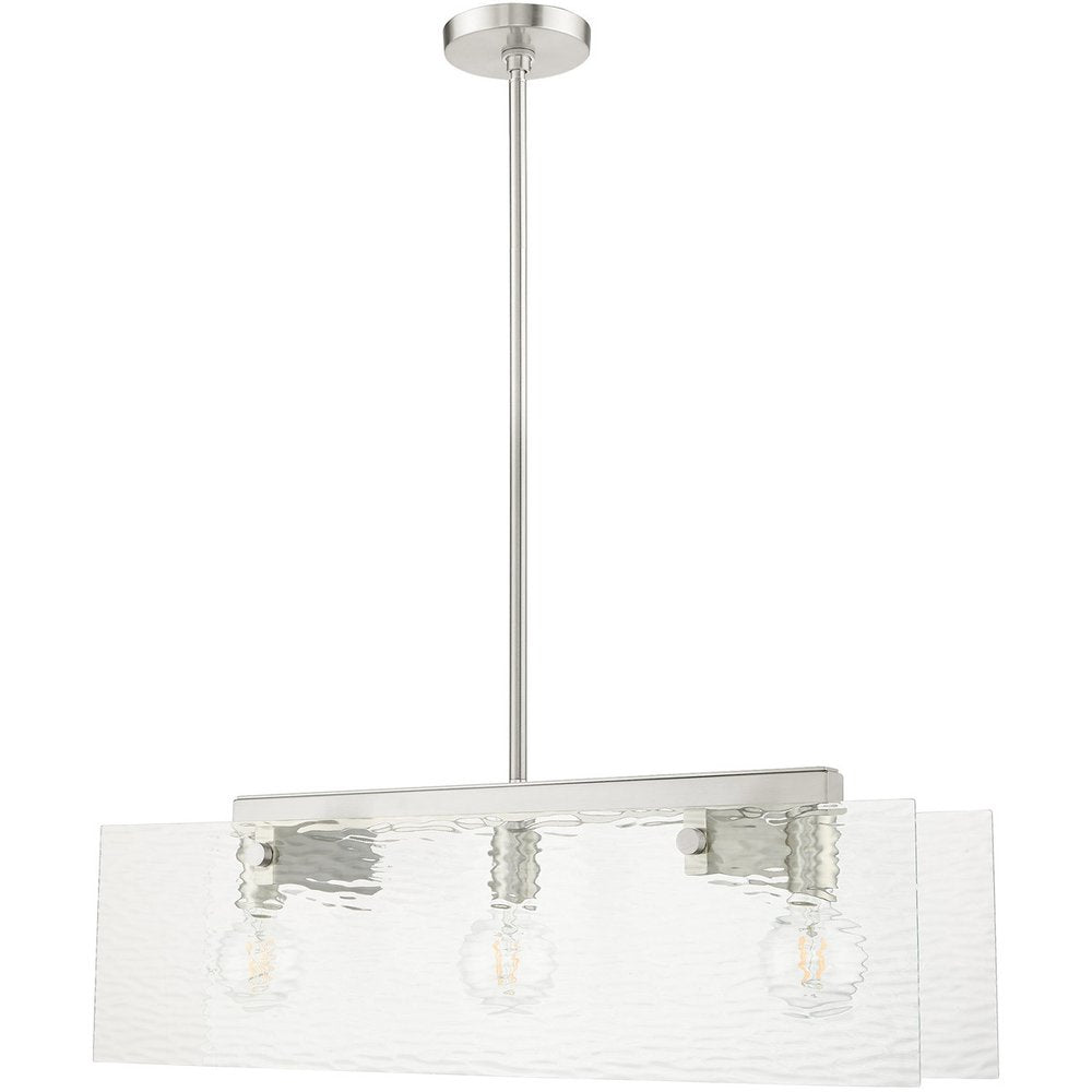 Three Light Dimmable Chandelier With Shades