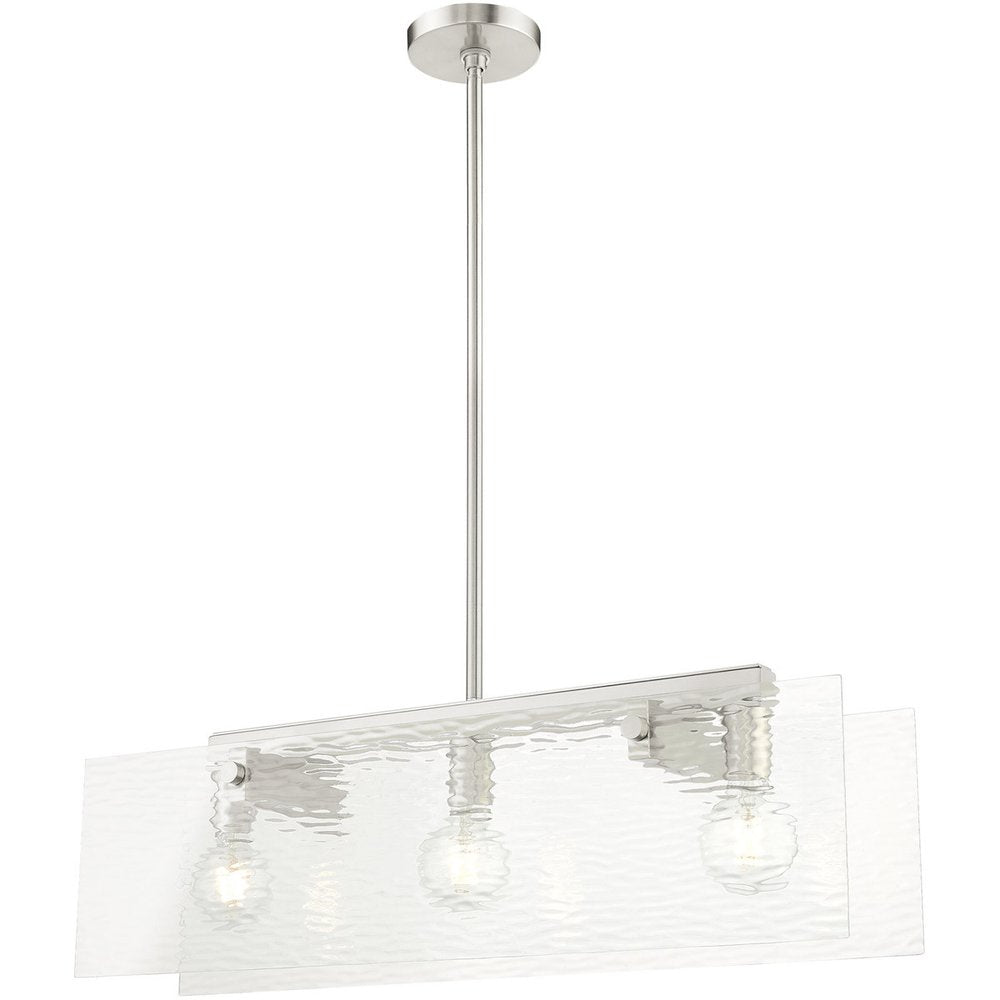 Three Light Dimmable Chandelier With Shades