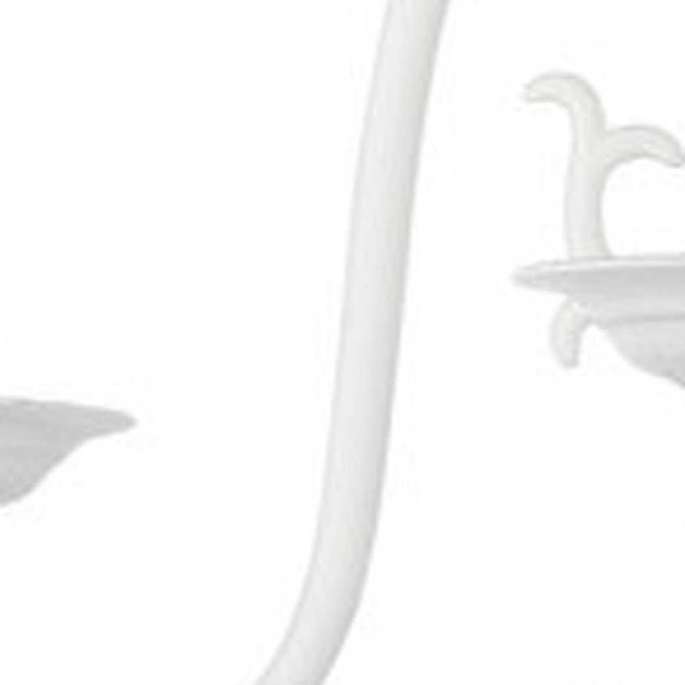 White Twelve Light Dimmable Chandelier With Shades