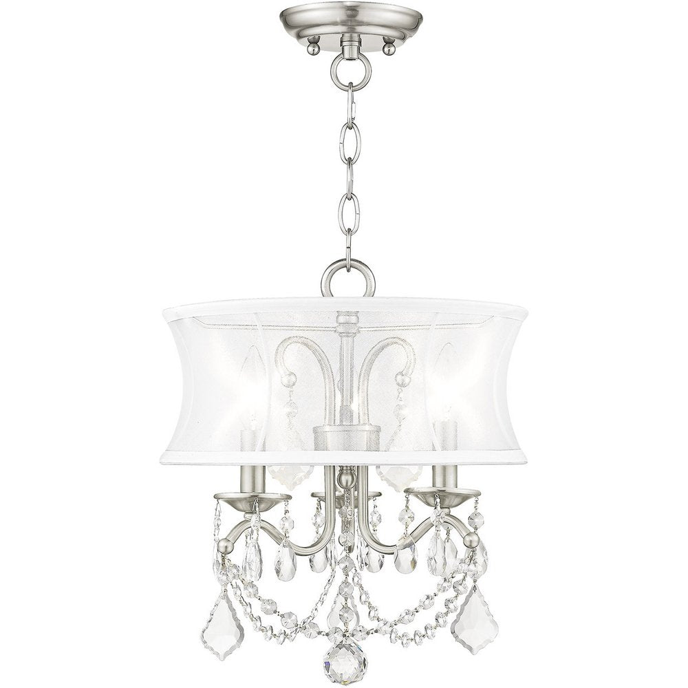 Three Light Dimmable Chandelier With Shades