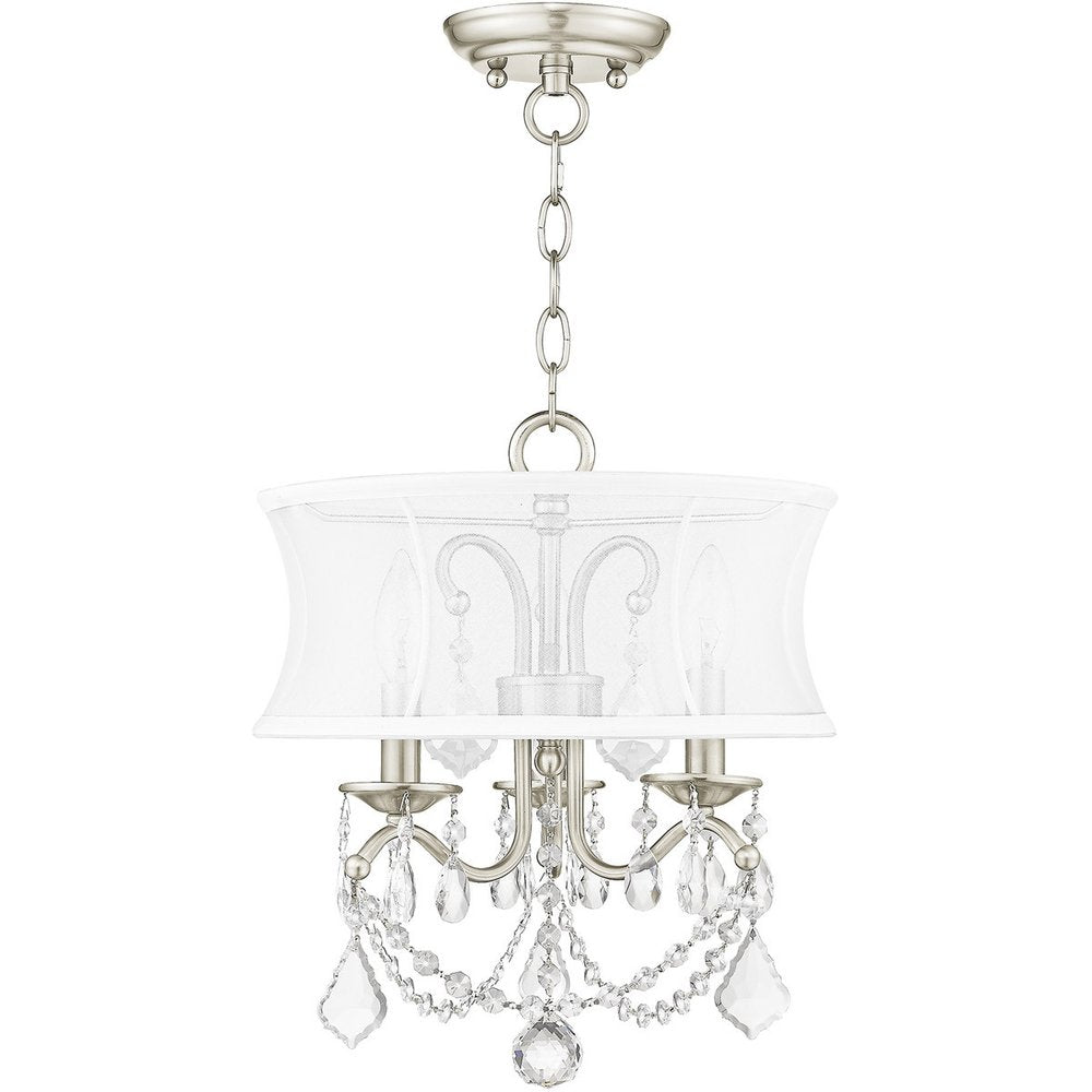 Three Light Dimmable Chandelier With Shades