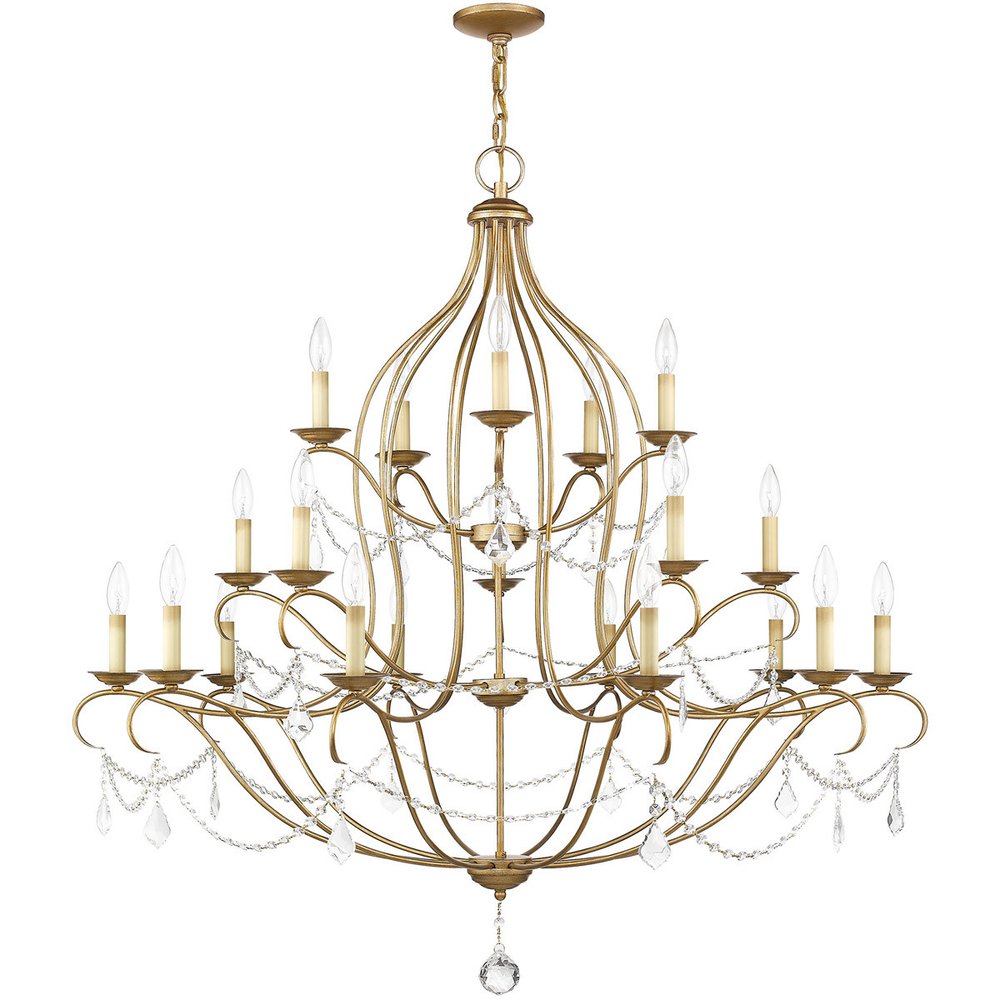 Twelve Light Dimmable Chandelier With Shades