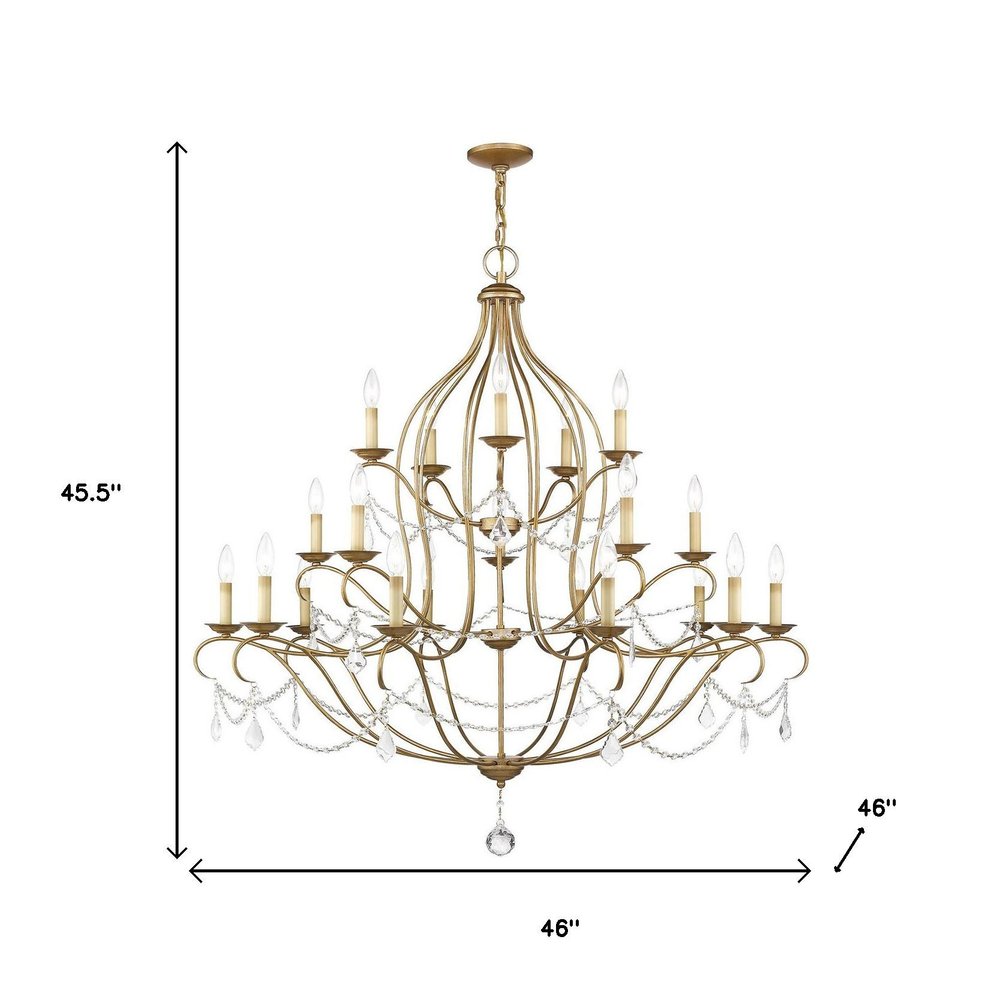 Twelve Light Dimmable Chandelier With Shades