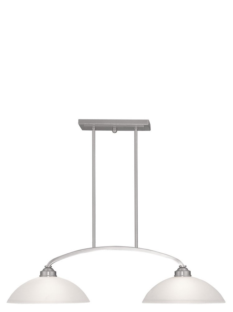 Two Light Dimmable Chandelier With Shades