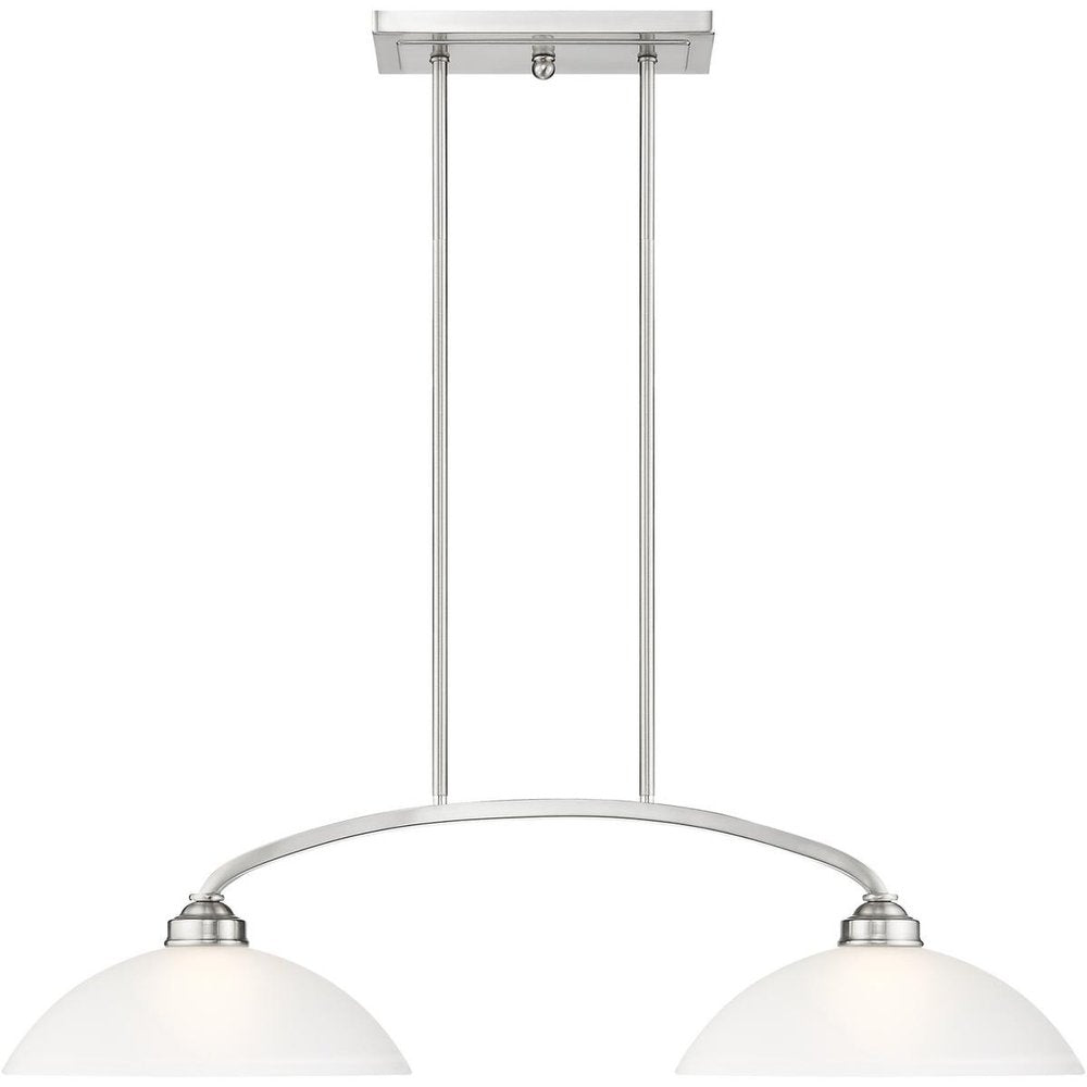 Two Light Dimmable Chandelier With Shades