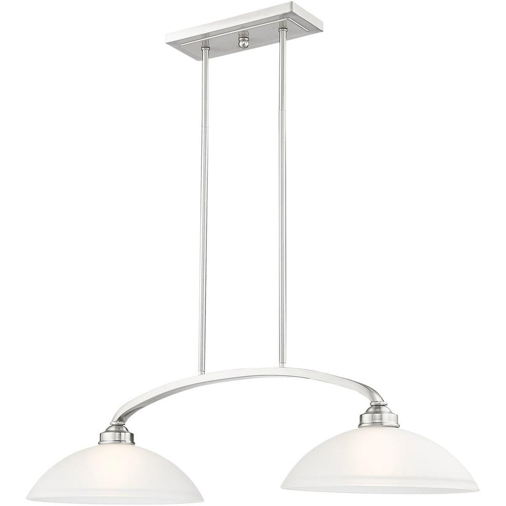 Two Light Dimmable Chandelier With Shades