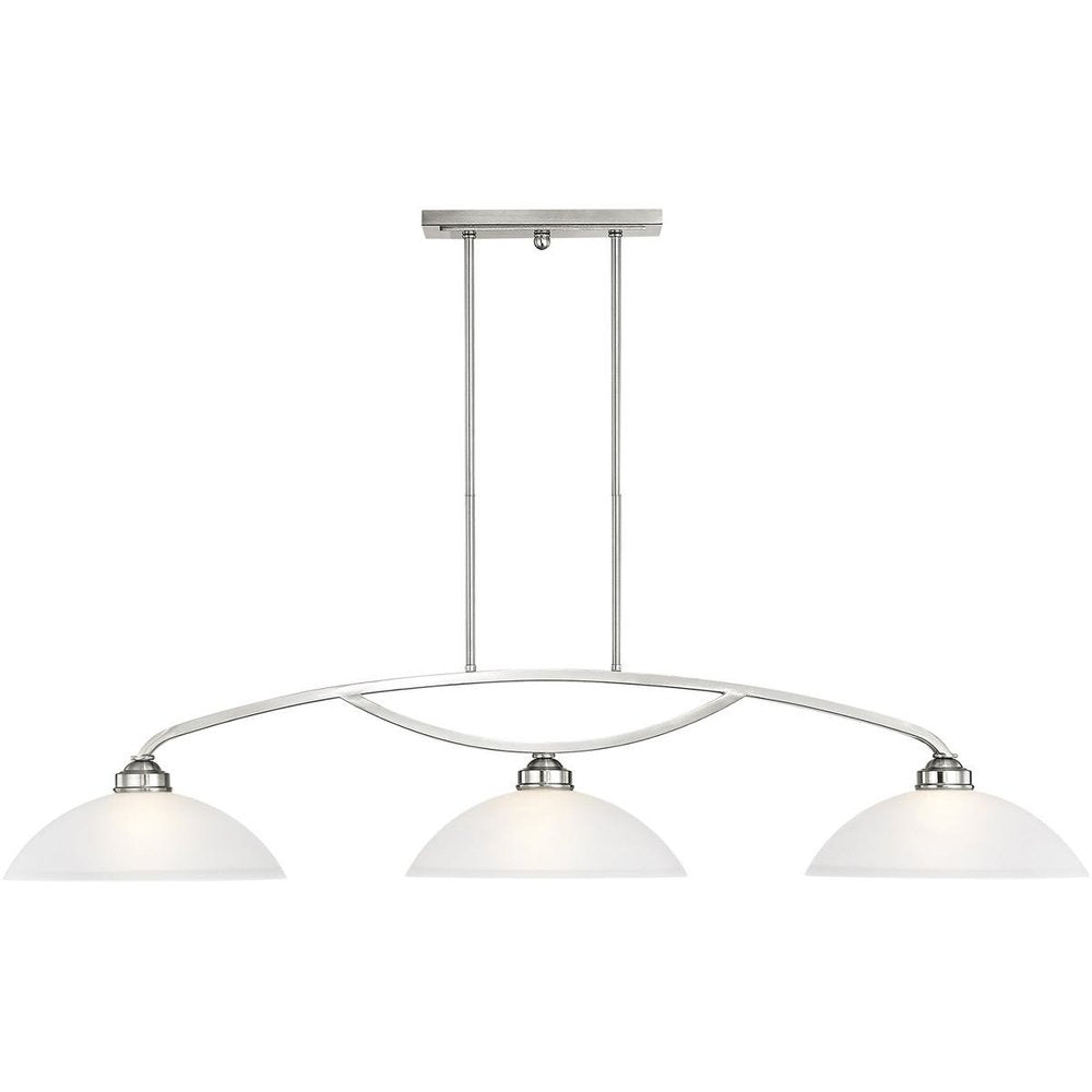 Three Light Dimmable Chandelier With Shades