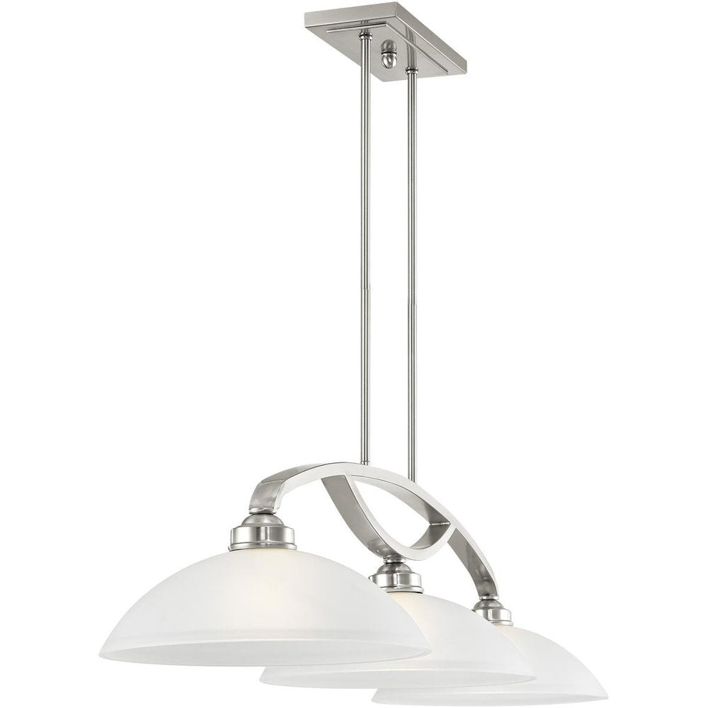Three Light Dimmable Chandelier With Shades