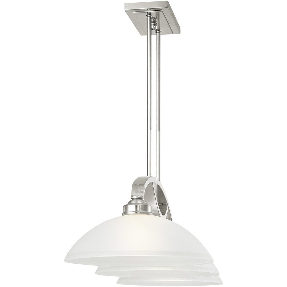 Three Light Dimmable Chandelier With Shades
