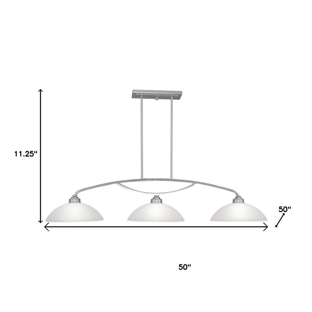Three Light Dimmable Chandelier With Shades