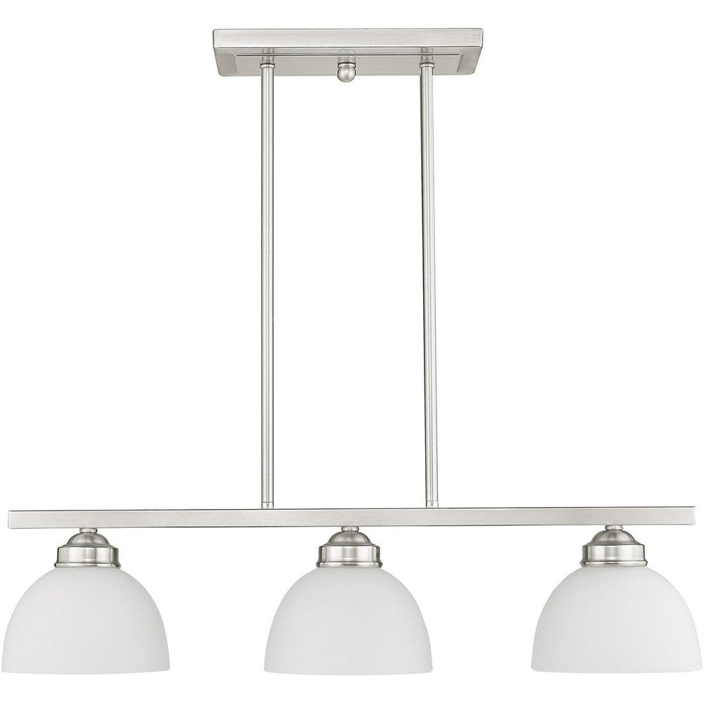 Three Light Dimmable Chandelier With Shades