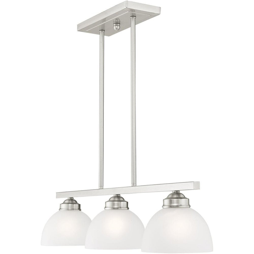 Three Light Dimmable Chandelier With Shades