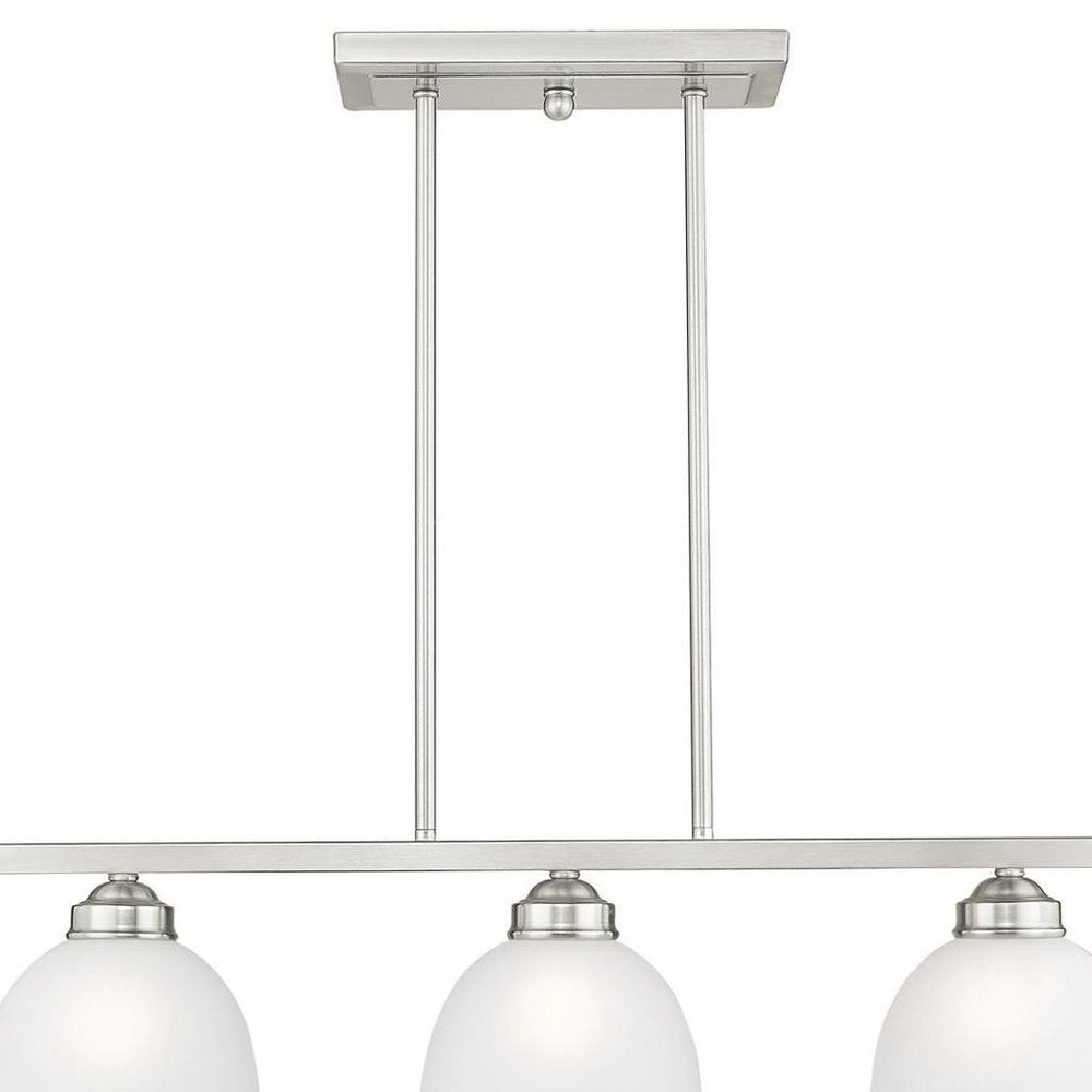 Three Light Dimmable Chandelier With Shades