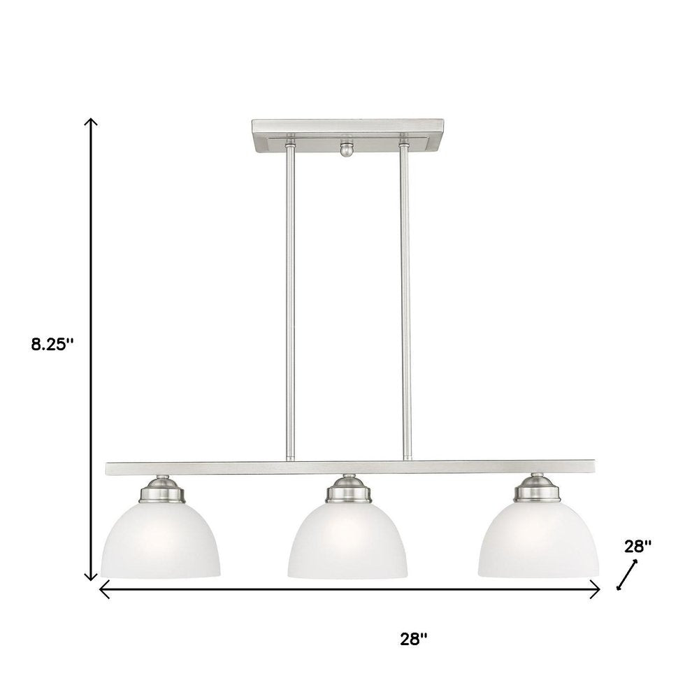 Three Light Dimmable Chandelier With Shades