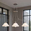 Three Light Dimmable Chandelier With Shades