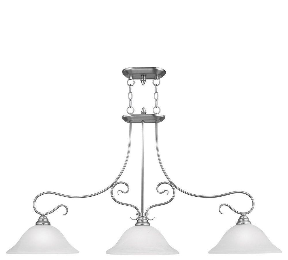 Three Light Dimmable Chandelier With Shades