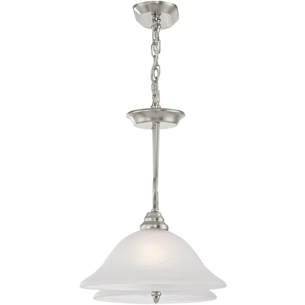 Two Light Dimmable Chandelier With Shades