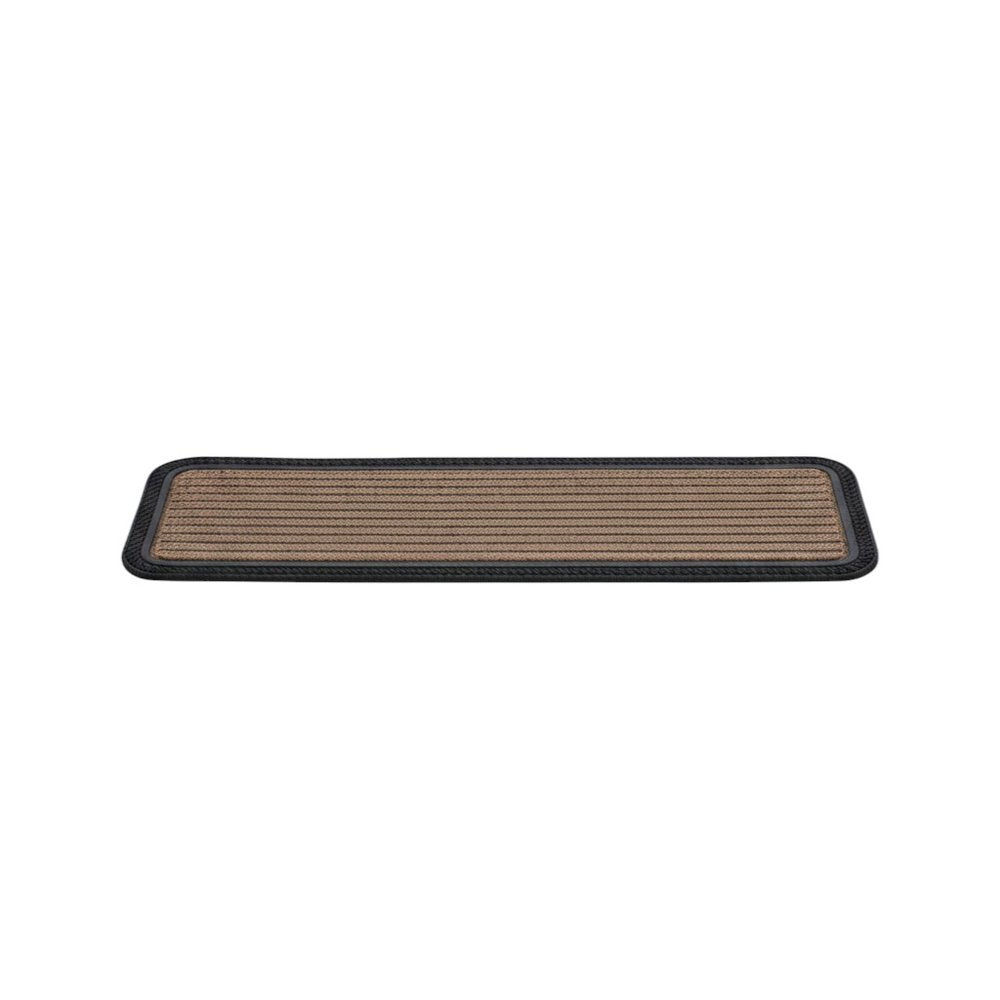 Set Of Six Black And Natural Polypropylene And Rubber Stair Treads