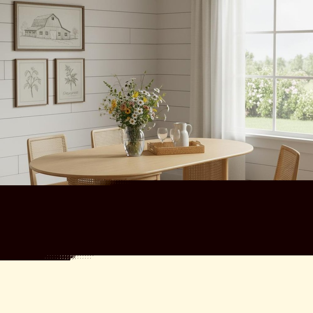 79" Natural Solid Wood Double Pedestal Base Oval Dining Table