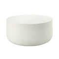 31" White Cement Round Drum Coffee Table