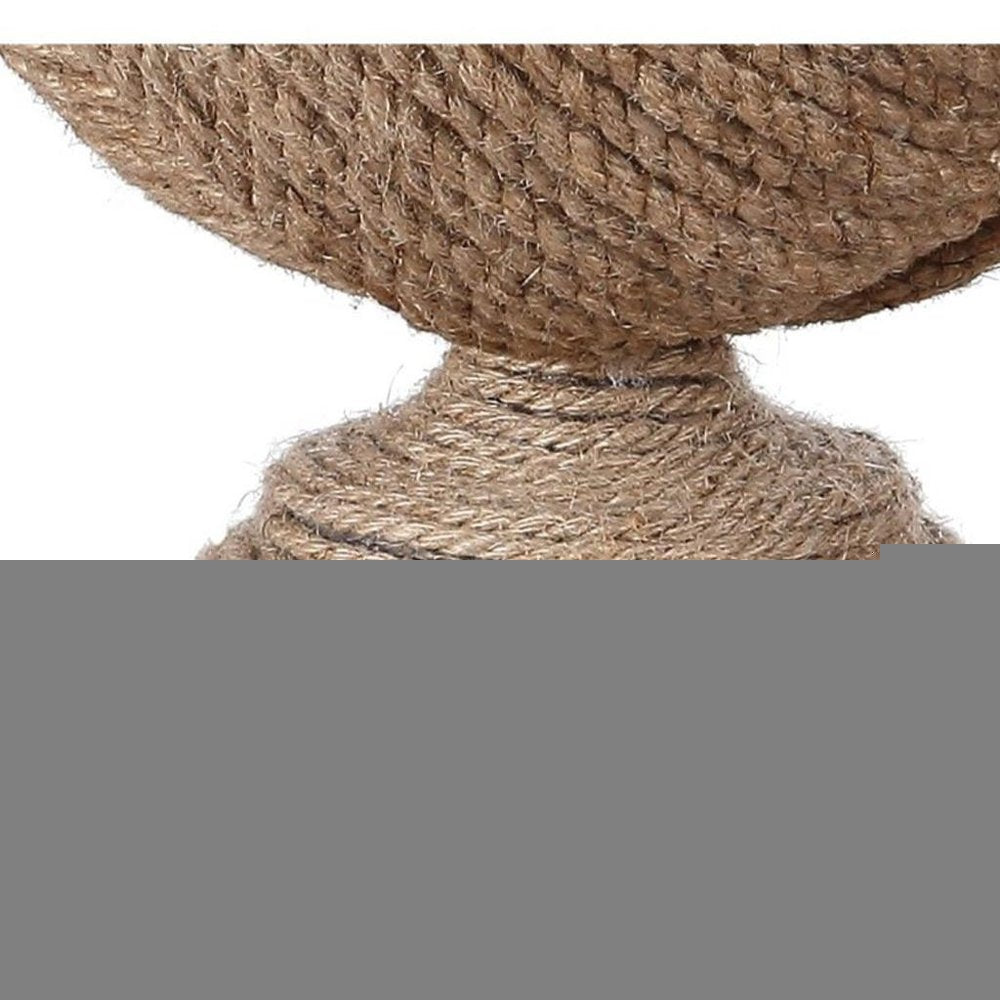 24" Brown Globe Table Lamp With Drum Shade