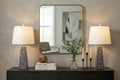 Set of Two 21" Gray Geometric Table Lamps With Empire Shades