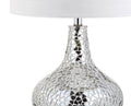 26" Silver Novelty Table Lamp With Drum Shade