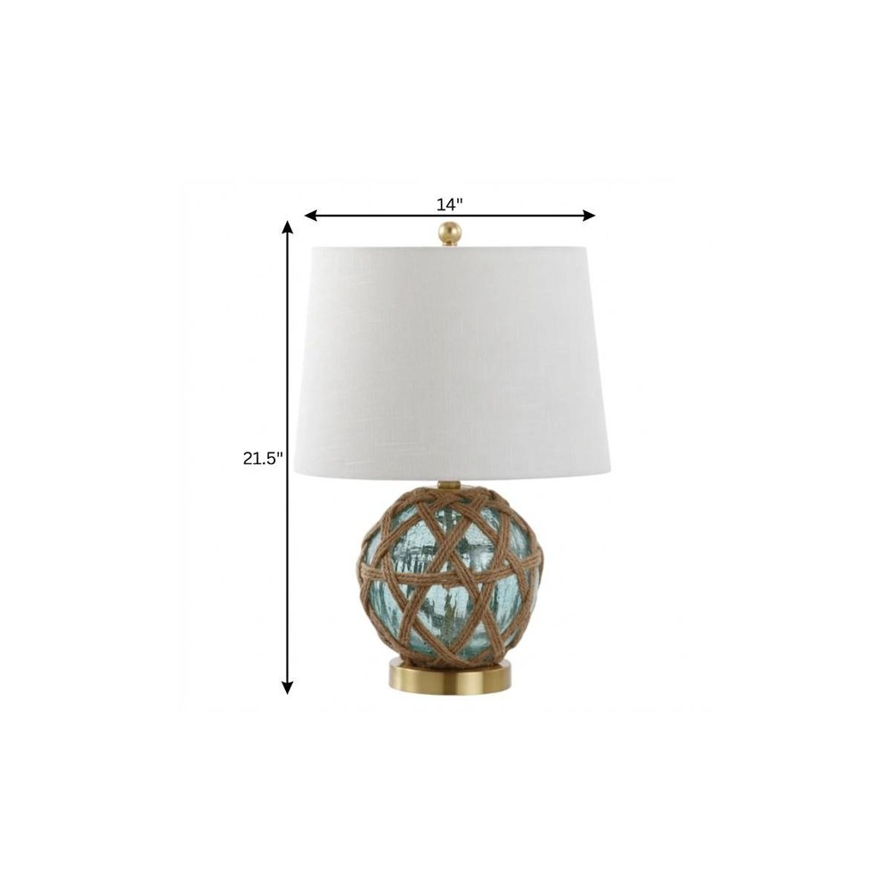 22" Gold Novelty Table Lamp With Drum Shade