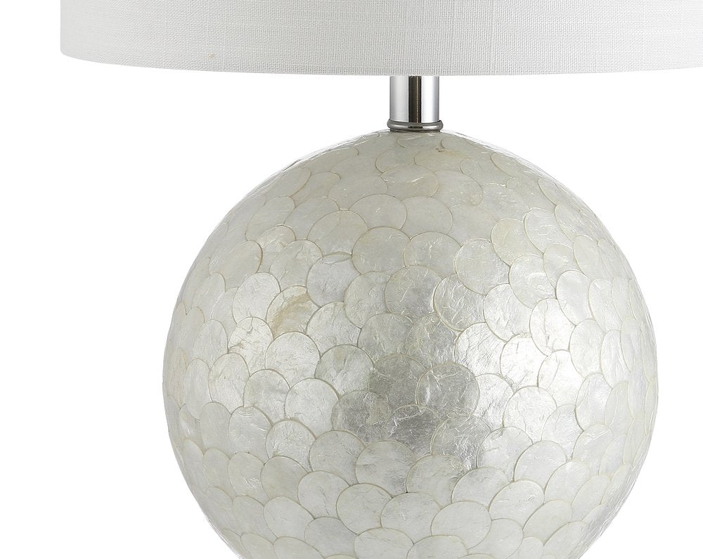 24" Clear Globe Lamp Base With Drum Shade