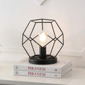 10" Black Geometric Table Lamp