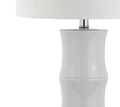 27" Clear Table Lamp With Drum Shade