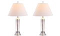 Set of Two 29" Silver Novelty Table Lamps With Empire Shades
