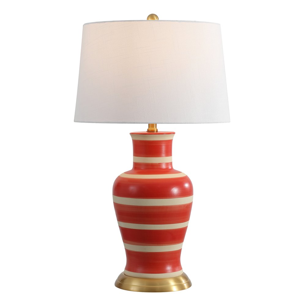 29" Gold Urn Table Lamp With Drum Shade