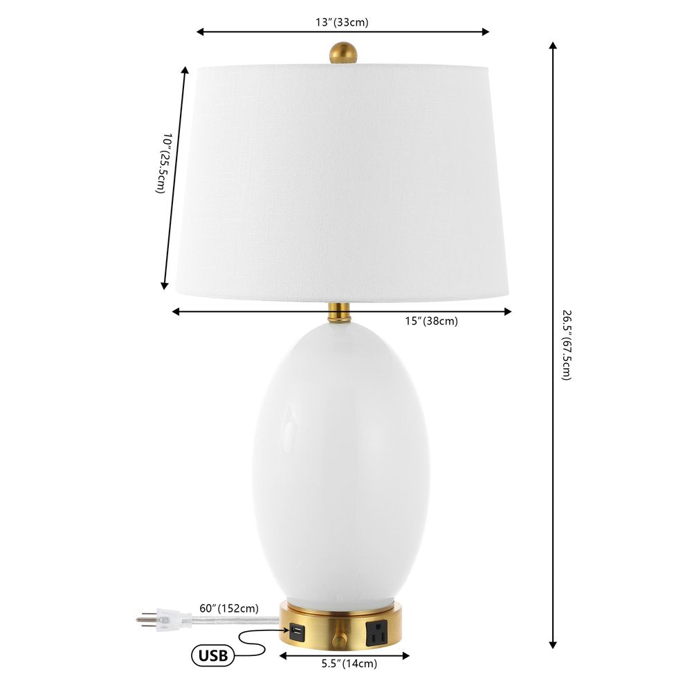 27" Gold Novelty Table Lamp With Empire Shade
