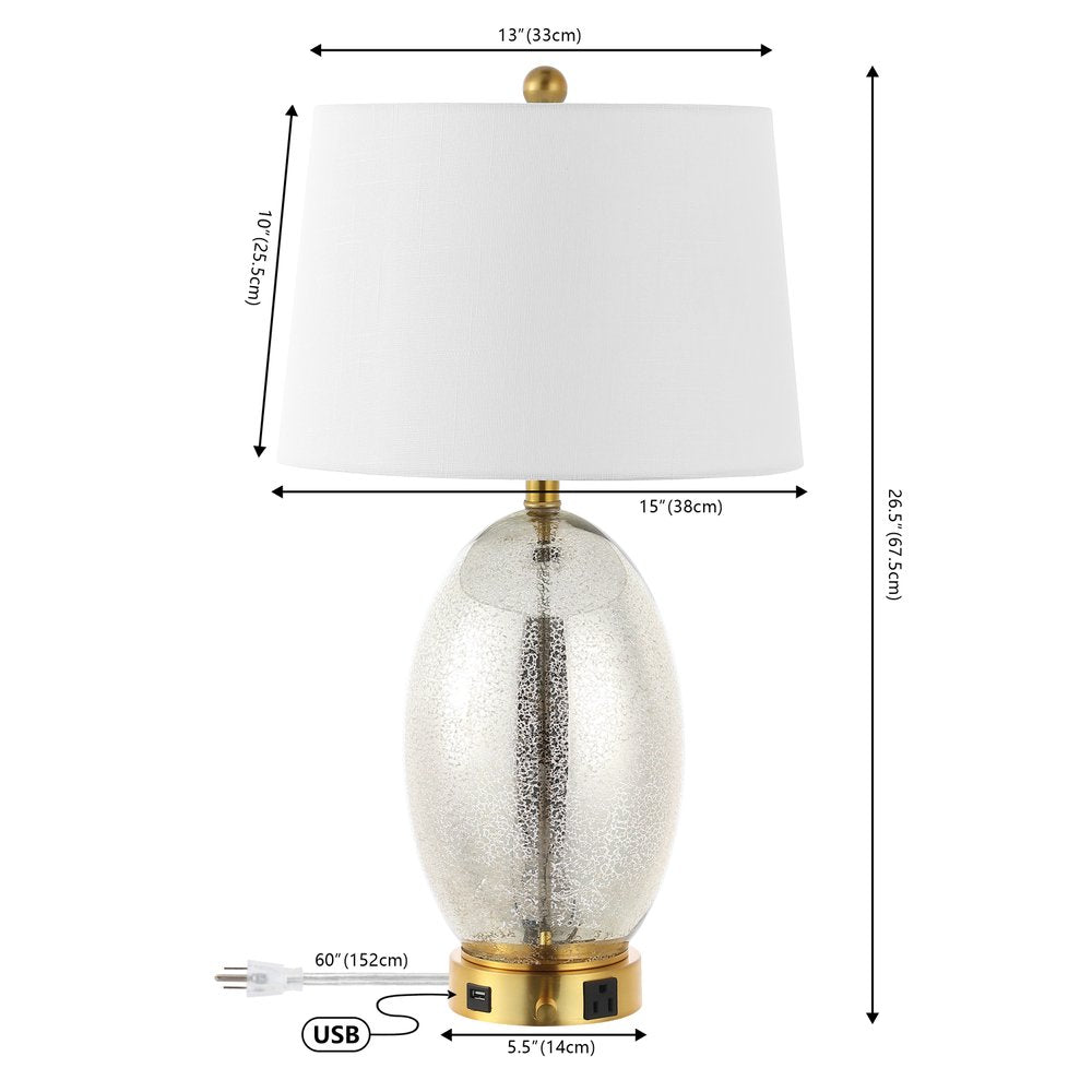 27" Gold Novelty Table Lamp With Empire Shade
