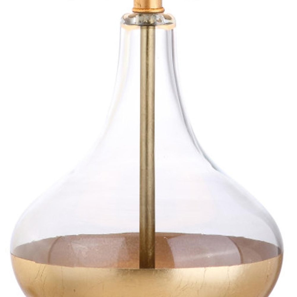 25" Clear Novelty Table Lamp LED With Drum Shade