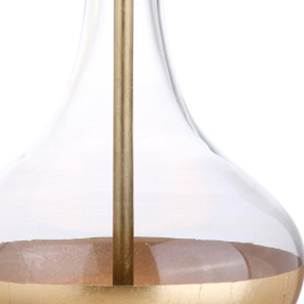 25" Clear Novelty Table Lamp LED With Drum Shade