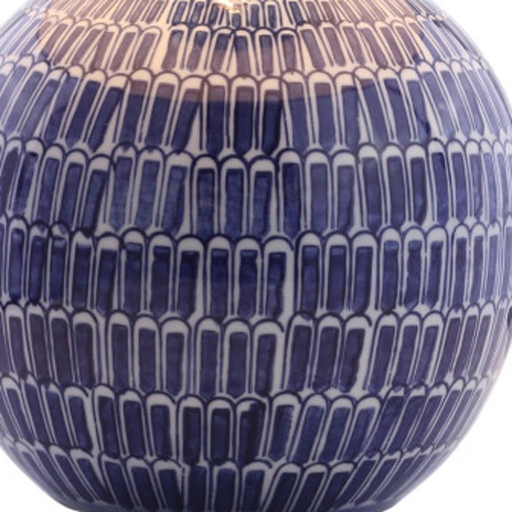 21" Clear Novelty Table Lamp LED With Drum Shade