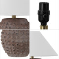 Set of Two 18" Clear Novelty Table Lamps With Empire Shades