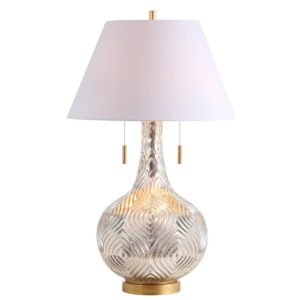 31" Gold Novelty Table Lamp LED With Globe Shade