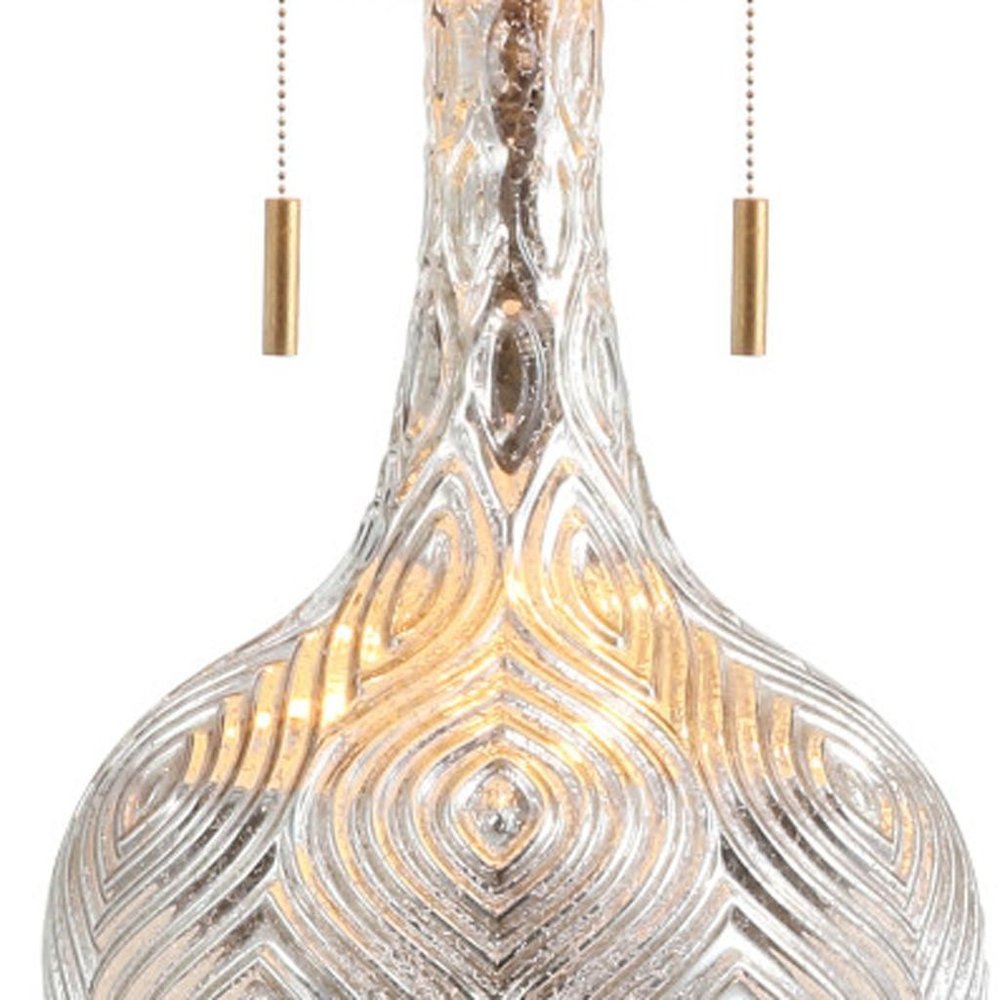 31" Gold Novelty Table Lamp LED With Globe Shade