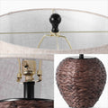 25" Clear Urn Table Lamp With Globe Shade