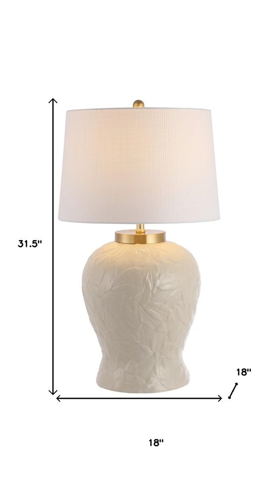 32" Clear Novelty Table Lamp LED With Empire Shade
